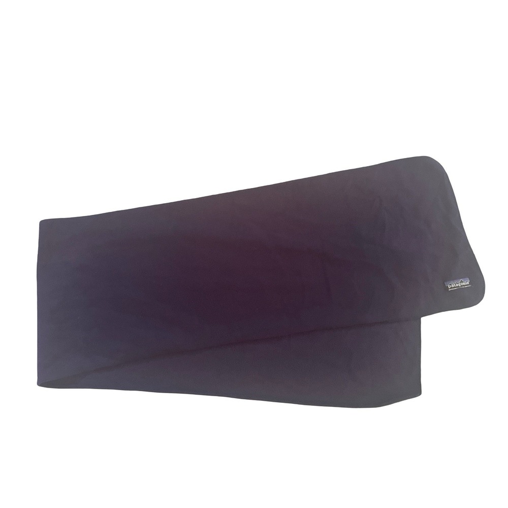 VTG Patagonia Navy Blue Fleece Scarf Rectangle Crunchy Outdoor Felt Lightweight